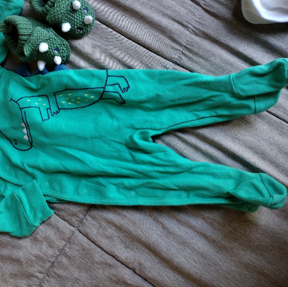 Carter's Dino One Piece with Dino Crochet Shoes - Picture 2 of 4